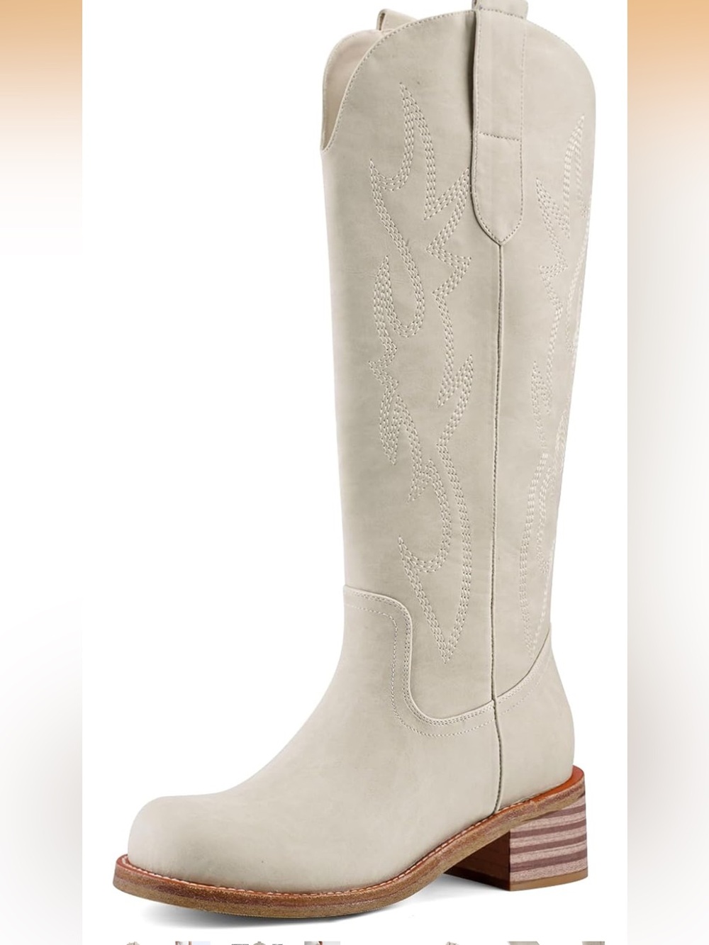 Tall Women's Western Boot in Light Beige